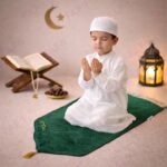 FAF Custom Baby Janamaz Prayer Mat | Customized Kids Islamic Prayer Rug for Boy & Girl (1 to 10) | Soft Thick Namaz Mat, Portable Travel Janemaaz | Mussalla for Home, Mosque, Hajj & Umrah (Green) - Image 4