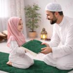 FAF Custom Baby Janamaz Prayer Mat | Customized Kids Islamic Prayer Rug for Boy & Girl (1 to 10) | Soft Thick Namaz Mat, Portable Travel Janemaaz | Mussalla for Home, Mosque, Hajj & Umrah (Green) - Image 10