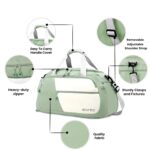 Storite Nylon 53 Cm Imported Multi Purpose Travel Duffle Bag for Women with Dry and Wet Pocket, Lightweight Waterproof Backpack Carry Luggage Bag with Shoe Compartment (Pista Green, 53 x 23 x 24 cm) - Image 4