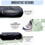 Storite Nylon 53 Cm Imported Multi Purpose Travel Duffle Bag for Women with Dry and Wet Pocket, Lightweight Waterproof Backpack Carry Luggage Bag with Shoe Compartment (Pista Green, 53 x 23 x 24 cm) - Image 5