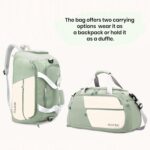 Storite Nylon 53 Cm Imported Multi Purpose Travel Duffle Bag for Women with Dry and Wet Pocket, Lightweight Waterproof Backpack Carry Luggage Bag with Shoe Compartment (Pista Green, 53 x 23 x 24 cm) - Image 7