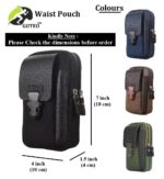 GOTEO Large Capacity Mobile Phone Pouch, 3 Zippered Compartments with Card Holder, Lightweight Waist Belt Pouch with Mobile Phone Holder for Men (Black) - Image 4