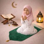 FAF Boy & Girl Janamaz Velvet Prayer Mat | Children Islamic Prayer Rug for Kids (1 to 10) | Soft Thick Namaz Mat, Portable Travel Janemaaz | Mussalla for Home, Mosque & Ramzan, Hajj and Umrah (Green) - Image 3