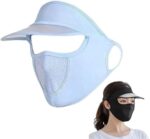 1Pack, Women Full Face UV Protection Mask with Eye Cover Sun Shade Hat | Ice Silk Breathable Lightweight Face Cover | Ponytail Design | Outdoor Summer Cycling (Multicolor) - Image 5