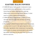 Florecer Kasturi Haldi, Neem, Orange Peel, Beetroot And Multani Mitti Powder For Face And Skin Care- Each 50 Gram - Image 3