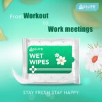 Antibacterial Wet Wipes 60 Counts – Soft on Skin, Natural Formula, 99.99% Germ Protection, Gentle & Refreshing Everyday Hygiene Wipes - Pack of 2, (30 Each) - Image 3