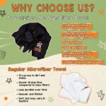 TRAVEL LIKES ME Bath Towel - Quick Dry for Men & Women, Premium Light Weight, Super Absorbent, Soft Thin Smooth Bathing Cloth for Travel, Swiming and Beach, Naonofiber (Black, 76 * 152 cm) - Image 4