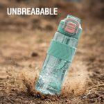 MILTON Calvin 1000 2-in-1 Sip or Gulp Lid Water Bottle 1 ltr | Unbreakable | BPA-Free, One-Click Open, Leak-Proof, Crystal Clear Design, Sipper Water Bottle For Office, School, College, gym set, Green - Image 9