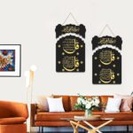 Decor Smart Qul Surahs Islamic Wall Hanging | Black & Gold Arabic Calligraphy Metal Wall Art | Handcrafted Spiritual Quranic Decorative Accent for Home Masjid or Office Interiors (DWA_9220) - Image 4