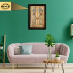 Hawai Khwaja Ajmer Sharif Kaaba Gate Islamic Wall Decor Synthetic Wood Photo Frame for Home Office Prayer Room, 36x26x2cm, SFDI512_PRNT_BLK - Image 6