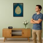 ArtAction Ayatul Kursi Arabic Calligraphy Wall Frame Poster | A4 Size | Golden Teardrop Islamic Art Decor for Living Room, Bedroom & Prayer Area | Framed Quran Verse Poster Gift for Home & Office - Image 4