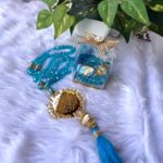 HADIYAH Premium Customisable 100 Beads Crystal Tasbeeh | with Name or Bismillah | Turquoise Blue - Image 3