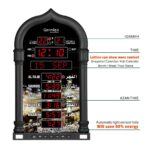 Azan Clock for USA-Athan Wall Clock-Prayer Islamic Clock,Read Home/Office/Mosque Digital Azan Clock-Ramadan Eid Gifts… (Black) - Image 4