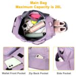 Storite Nylon 44 cms Imported Travel Duffle Bag Sports Gym Shoulder Bag for Women with Wet Pocket & Shoe Compartment Weekender Overnight Travel Luggage Bag (Purple, 44 x 18 x 29 cm) - Image 4