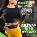 Starven Running Waist Bag with Water Bottle Holder | 3 Pocket Adjustable Running Belt for Men | Running Pouch Phone Holder for Runners | Waterproof Running Belt for Walking Cycling Hiking (Black) - Image 3