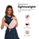 Waist Bag for Men Women | Cross Body Fanny Pack Sling Bag for Hiking, Travel, Camping, Outdoor Sports, Cycling | Money Belt with Adjustable Strap (Pink) - Image 3