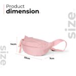 Waist Bag for Men Women | Cross Body Fanny Pack Sling Bag for Hiking, Travel, Camping, Outdoor Sports, Cycling | Money Belt with Adjustable Strap (Pink) - Image 4