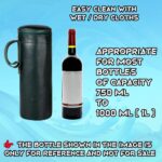F Gear Glen Dk Green Travel Leather Water Bottle Cover Bag | Bottle Bag Wine Bottle Gift Bag Eco-Friendly Water Bottle Cover for 1.5 Litre Bottle for Office & Travel |Unisex Men Women Boys Girls - Image 4