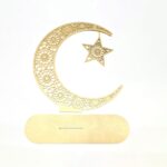 Haoser Eid Decor Ramadan Moon Wooden Sign (12 Inch) Islamic Wall Art for Ramadan Kareem & Eid Celebration Ramadan Mubarak Moon Sign & Eid Decoration ramadan table decor - Image 5