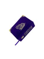 Purple Velvet Mini Qur'an with Golden Brass Cutout and Fancy Box - Image 5