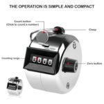 GLUN® Tally Counter, 4-Digit Metal Hand Finger Counter for Jaap Counter, Tasbeeh Counter, Counting, Knitting, Coaching Golf, Lap, Fishing (Pack of 1) - Image 4
