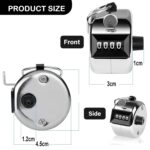 GLUN® Tally Counter, 4-Digit Metal Hand Finger Counter for Jaap Counter, Tasbeeh Counter, Counting, Knitting, Coaching Golf, Lap, Fishing (Pack of 1) - Image 5
