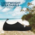 Water Shoes for Women Men Swim Barefoot Quick-Dry Adult Aqua Socks Non Slip Yoga Shoes Pool Camping Beach Accessories, 1-striped Black, 7.5-8.5 Women/6.5-7.5 Men - Image 4
