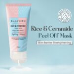 Glamveda Korean Rice & Ceramide Peel Off Mask for Men & Women | Reduces Signs of Ageing, Brightening & Even Tone Complexion |For Dry & Dull Skin|Dermatologically Approved Face Pack (100gm) - Image 3