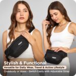 Supervek Waist Bag for Man Women - Premium Lightweight Water-Resistant Durable Fabric - Crossbody Chest Fanny Pack Pouch for Men Woman - Hip Belt Bags for Travel Hiking Festivals, Cycling & Outdoors - Image 4