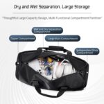 Arctic Hunter Duffle Bag for Travel Gym Nylon 30L Office Hand Bag for Men Women Multiple-Pocket Nylon Water-Repellent Sports Duffel Bag with Shoes Compartment & Detachable Shoulder Strap (Black) - Image 3