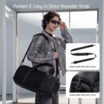 Arctic Hunter Duffle Bag for Travel Gym Nylon 30L Office Hand Bag for Men Women Multiple-Pocket Nylon Water-Repellent Sports Duffel Bag with Shoes Compartment & Detachable Shoulder Strap (Black) - Image 5