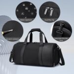 Arctic Hunter Duffle Bag for Travel Gym Nylon 30L Office Hand Bag for Men Women Multiple-Pocket Nylon Water-Repellent Sports Duffel Bag with Shoes Compartment & Detachable Shoulder Strap (Black) - Image 6