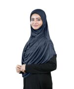 Mehar Hijab Stretchable Frilled Hijab Scarf for Muslim Women | Soft Polyester Stylish Hijab for Women & Teenagers Faeezah Hijab - Image 5