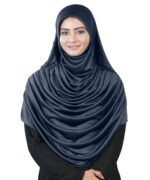 Mehar Hijab Stretchable Frilled Hijab Scarf for Muslim Women | Soft Polyester Stylish Hijab for Women & Teenagers Faeezah Hijab - Image 6