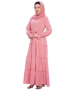 Premium Dubai Pattern Women's Burqa/Burkha for Any Occasion - Trending Islamic Wear for Girls and Women (Pink) - Image 3