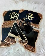 Resin Art Black and Gold Quran Stand with Matching Bookmark and Turkish Tasbeeh. |Ramdhan Mubaraq| - Image 4