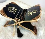 Resin Art Black and Gold Quran Stand with Matching Bookmark and Turkish Tasbeeh. |Ramdhan Mubaraq| - Image 5