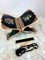 Resin Art Black and Gold Quran Stand with Matching Bookmark and Turkish Tasbeeh. |Ramdhan Mubaraq| - Image 6