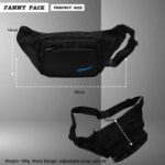 F Gear Miles Guc Black Waist Pouch | Compact Travel Fanny Pack | 1 Compartment & 2 Pockets |Water-Resistant, Lightweight & Durable Waist Bag | Ideal for Travel, Trekking, Cycling & Everyday Essentials - Image 3