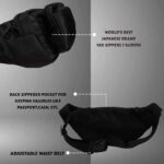F Gear Miles Guc Black Waist Pouch | Compact Travel Fanny Pack | 1 Compartment & 2 Pockets |Water-Resistant, Lightweight & Durable Waist Bag | Ideal for Travel, Trekking, Cycling & Everyday Essentials - Image 6