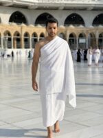 Ihram Ahram Ehram for Men | Hajj Umrah | White Cotton 2-Piece Cool Towel Ihram | Sharia Compliant | Al-Harmain - Image 4