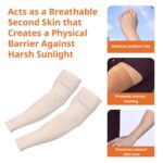 FOVERA UV Sun Protection Arm Sleeves for Men & Women – UPF 50+ Cooling Hand Cover for Biking, Cricket, Driving & Cycling – Seamless Compression Tattoo Cover & Tan Protection Guard - Image 7