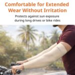 FOVERA UV Sun Protection Arm Sleeves for Men & Women – UPF 50+ Cooling Hand Cover for Biking, Cricket, Driving & Cycling – Seamless Compression Tattoo Cover & Tan Protection Guard - Image 9
