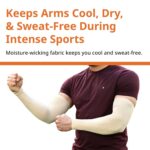 FOVERA UV Sun Protection Arm Sleeves for Men & Women – UPF 50+ Cooling Hand Cover for Biking, Cricket, Driving & Cycling – Seamless Compression Tattoo Cover & Tan Protection Guard - Image 11