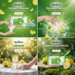 Refreshing Wet Wipes Enriched with Natural Lemon Essence & Mint, Pack of 2 (40 Wipes) Cleansing & Daily Hygiene | Soft Refreshing Face Wipes with Aloe Vera & Mint | Skin-Friendly Instant Wipes for Travel & Gym | - Image 3