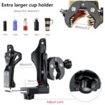 Yellowfin Anti-Theft Motorcycle Cup Holder – Extra Large Adjustable Bike Water Bottle Holder (1.95–3.6"), Heavy-Duty for Motorcycle, Scooter, Bicycle, Stroller & Wheelchair (SHJ-3) - Image 3