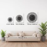 Islamic Surah Al-Ikhlas Wall Clock 12 inches – Arabic Calligraphy Art, Decorative Wall Hanging for Home & Office, Premium Sweeping Movement – Elegant Black Wall Décor (12X12 inches) - Image 4