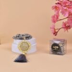 HADIYAH Premium Customisable 100 Beads Crystal Tasbeeh | with Name or Bismillah | Grey - Image 4