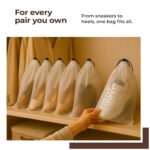 Lifelong Shoe Bags for Travel, Drawstring Travel Shoe Bags for Packing, Dustproof Portable Travel Shoe Storage Bag for Men and Women, Clear, Large, 10 Pack - Image 5