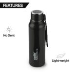 Cello Puro Steel-X Benz 900 Inner Steel Insulated Water Bottle 900 ml, Black | ISI Certified, BPA Free, Leakproof | Sturdy & Durable | Ideal for Office, College, Gym, Cycling, Camping & Outdoor Sports - Image 7